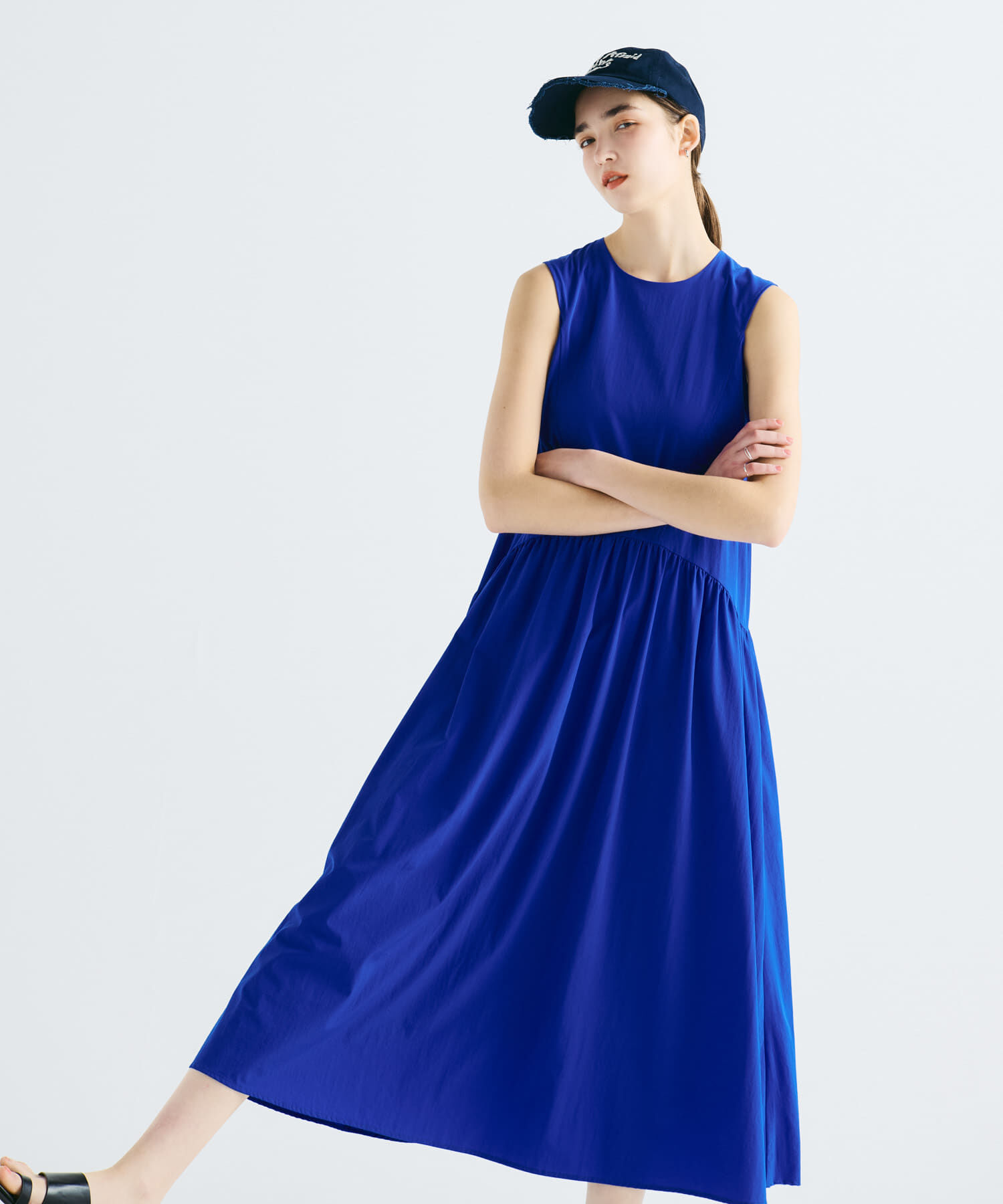  「ノースリーブドロストワンピース」|ワンピース|