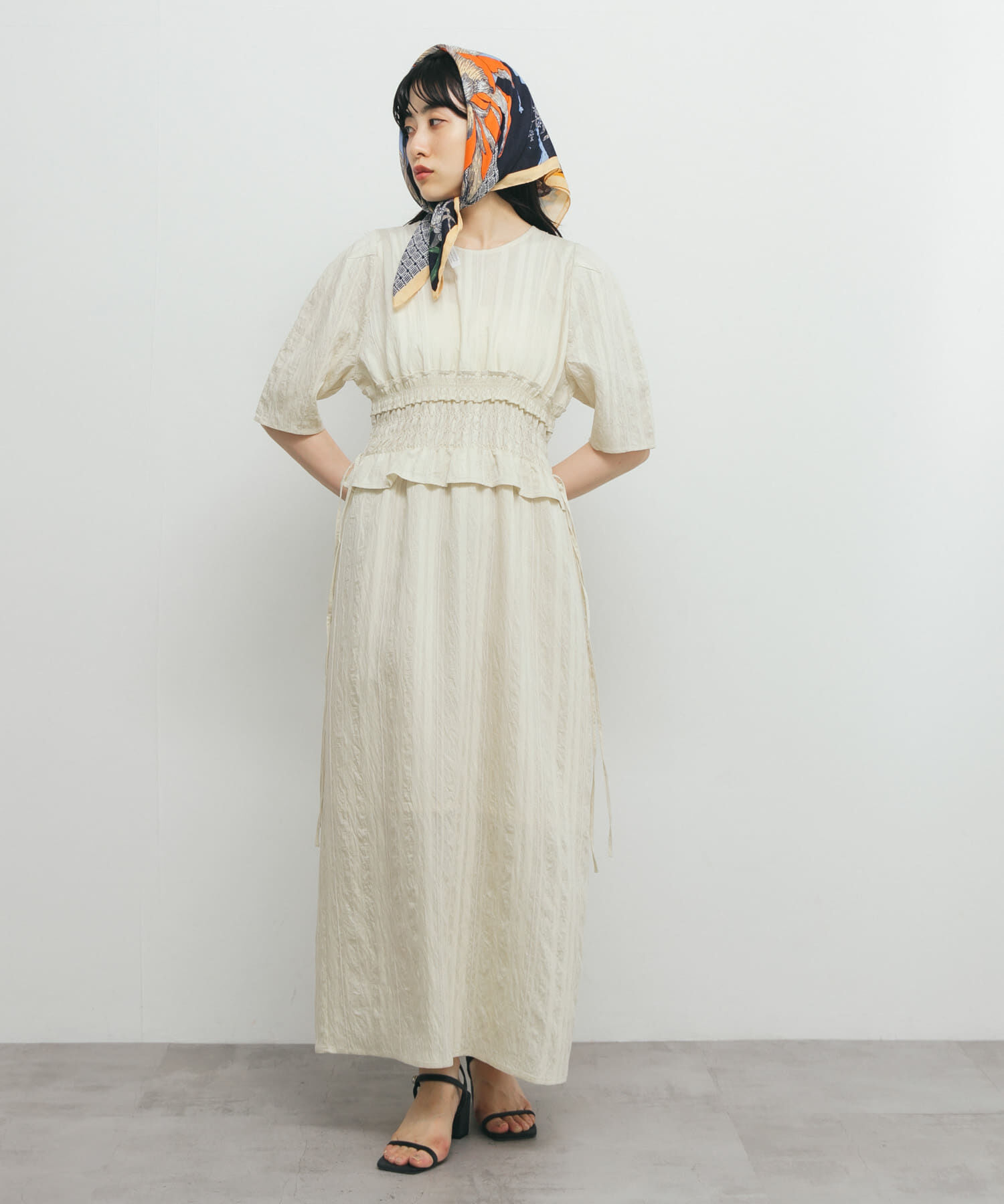  「フリルシャーリングドッキングワンピース」|ワンピース|