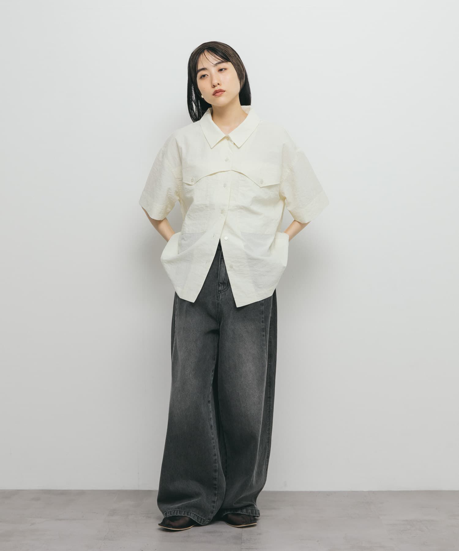  「ポケットデザインルーズシャツ」|シャツ・ブラウス|
