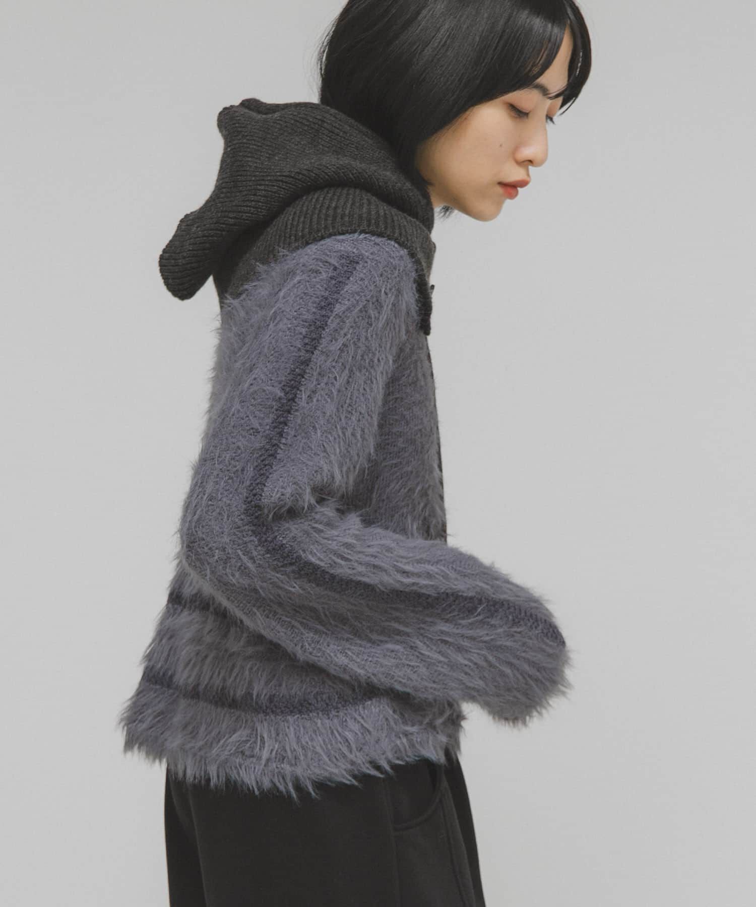  「ラインデザインシャギーニット」|ニット・セーター|