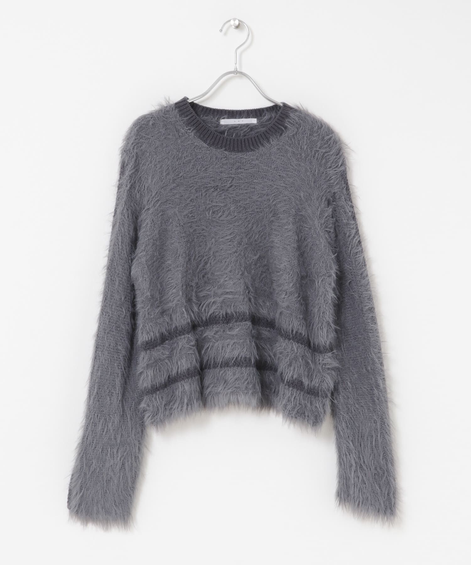  「ラインデザインシャギーニット」|ニット・セーター|