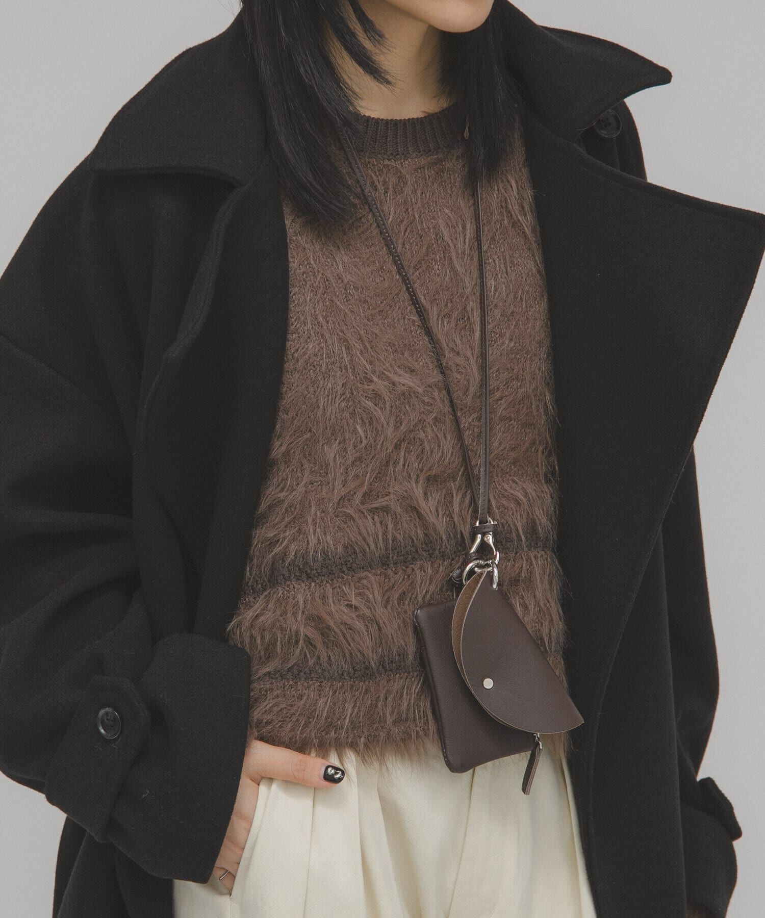  「ラインデザインシャギーニット」|ニット・セーター|