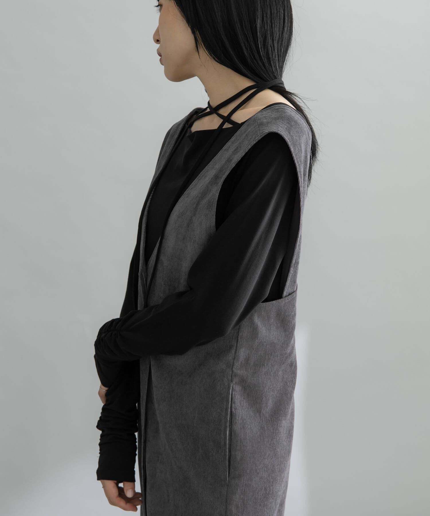  「『WEB限定』コーデュロイクロスジャンパースカート」|ワンピース|