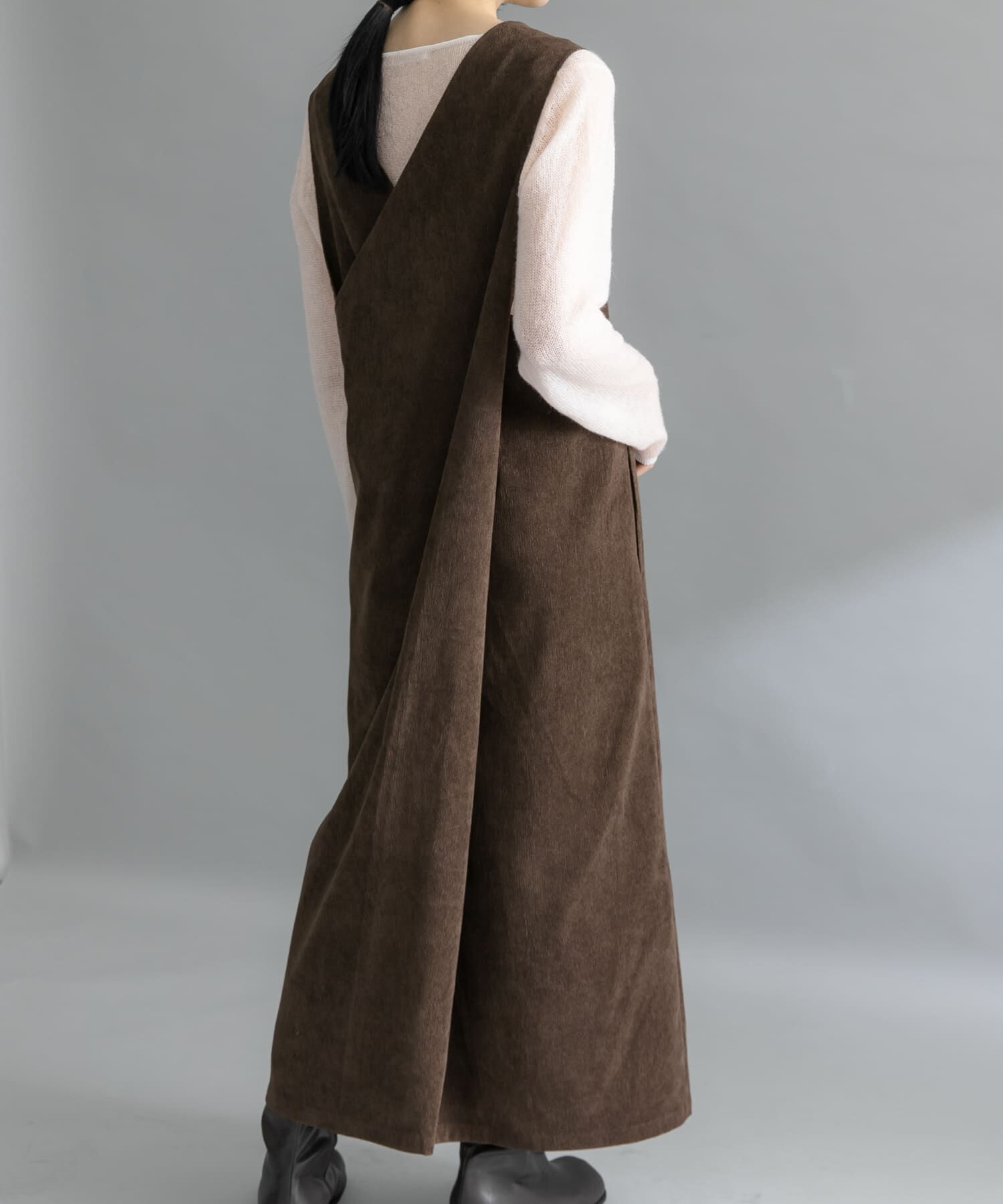  「『WEB限定』コーデュロイクロスジャンパースカート」|ワンピース|