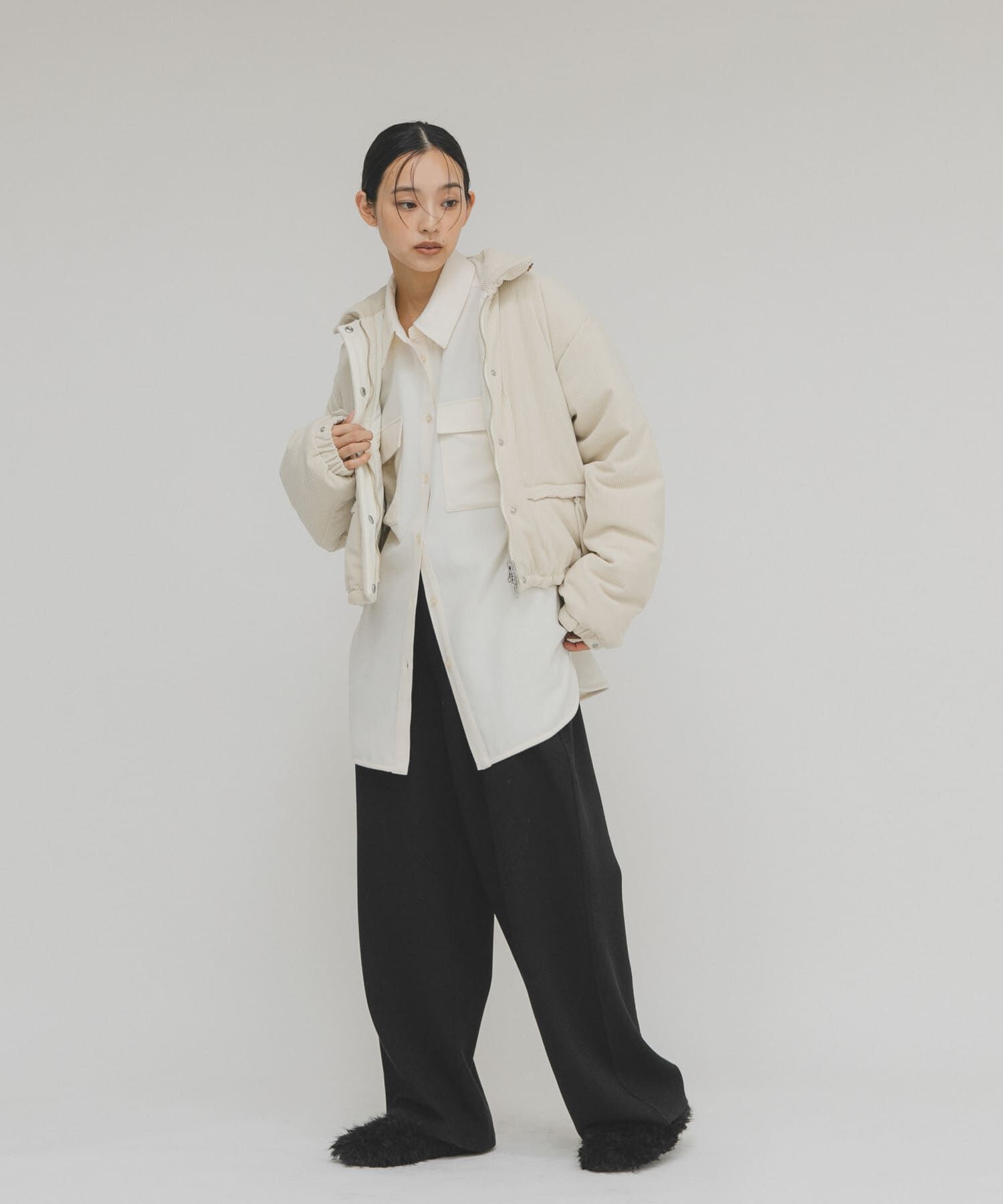  「ウールMIXルーズシャツ」|シャツ・ブラウス|