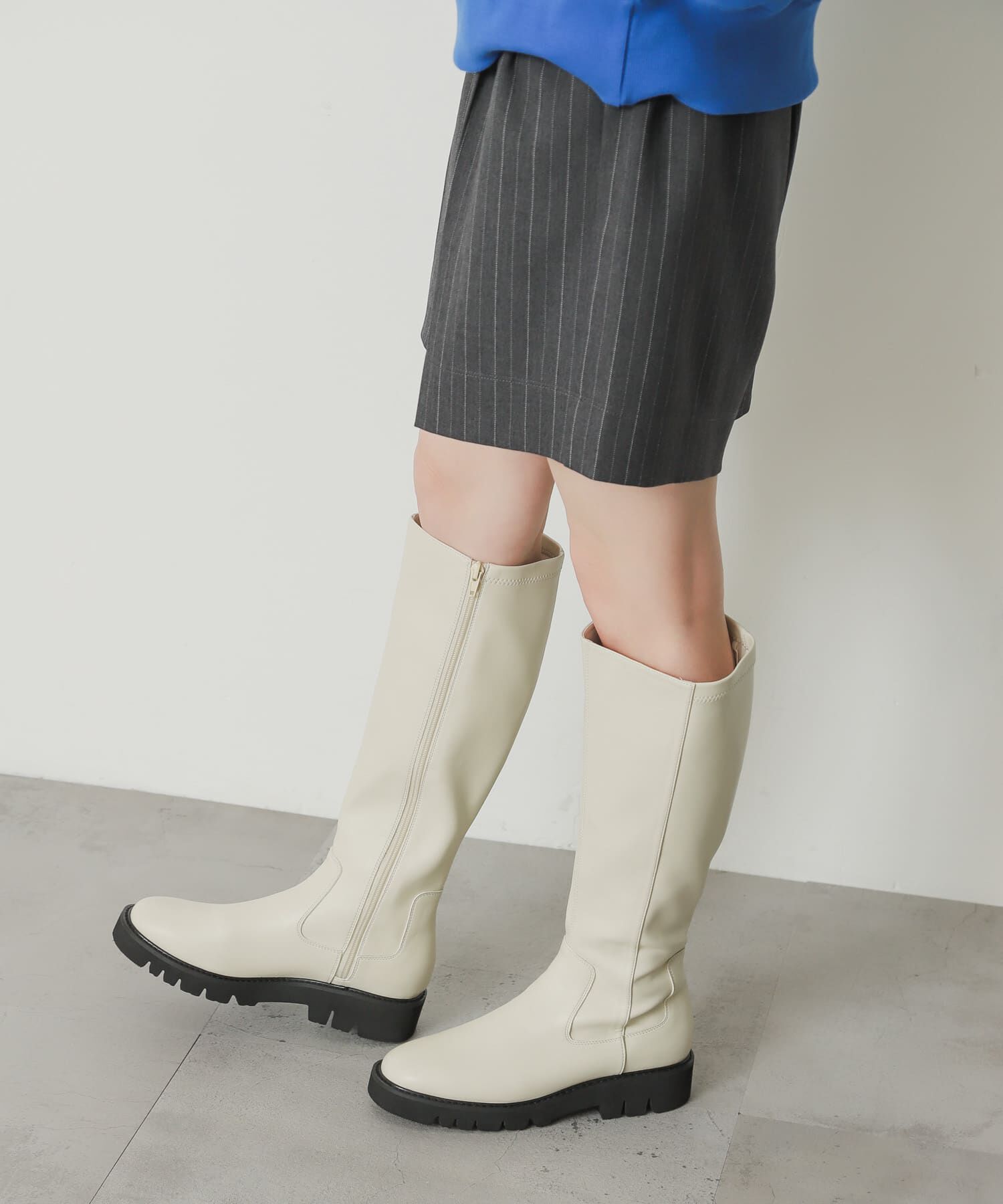 SENSE OF PLACE by URBAN RESEARCH「トラックソールロングブーツ」|ショートブーツ|