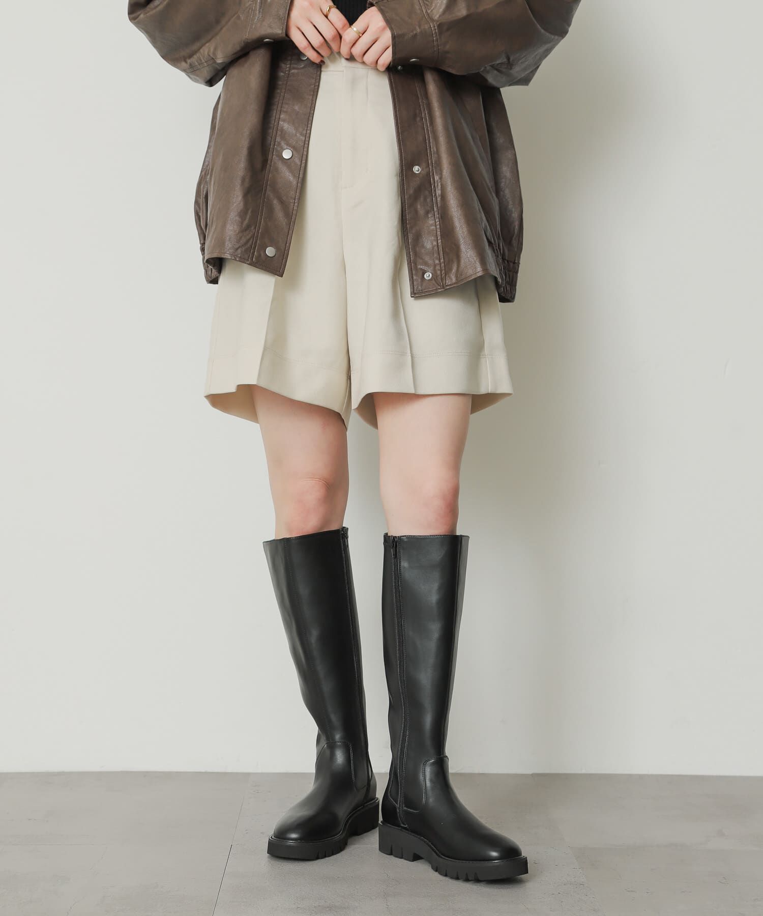 SENSE OF PLACE by URBAN RESEARCH「トラックソールロングブーツ」|ショートブーツ|