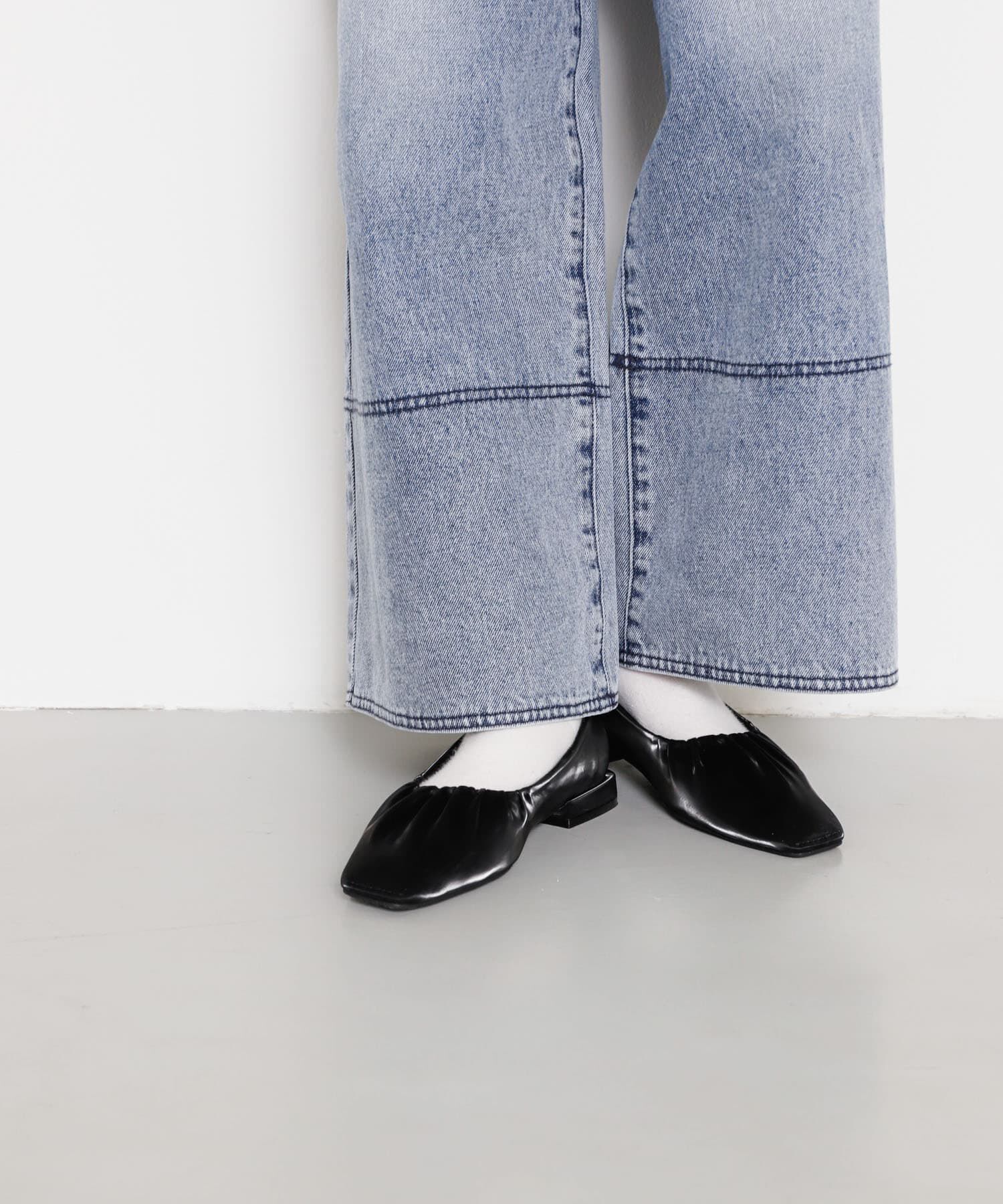 SENSE OF PLACE by URBAN RESEARCH「シャイニーギャザーフラットシューズ」|パンプス|