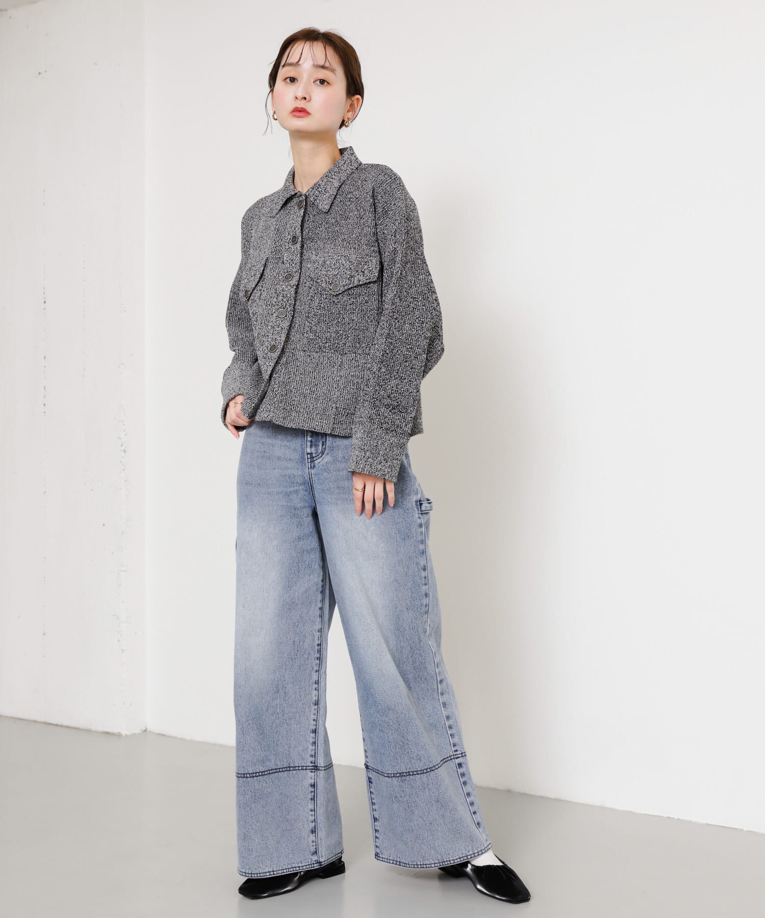 SENSE OF PLACE by URBAN RESEARCH「シャイニーギャザーフラットシューズ」|パンプス|