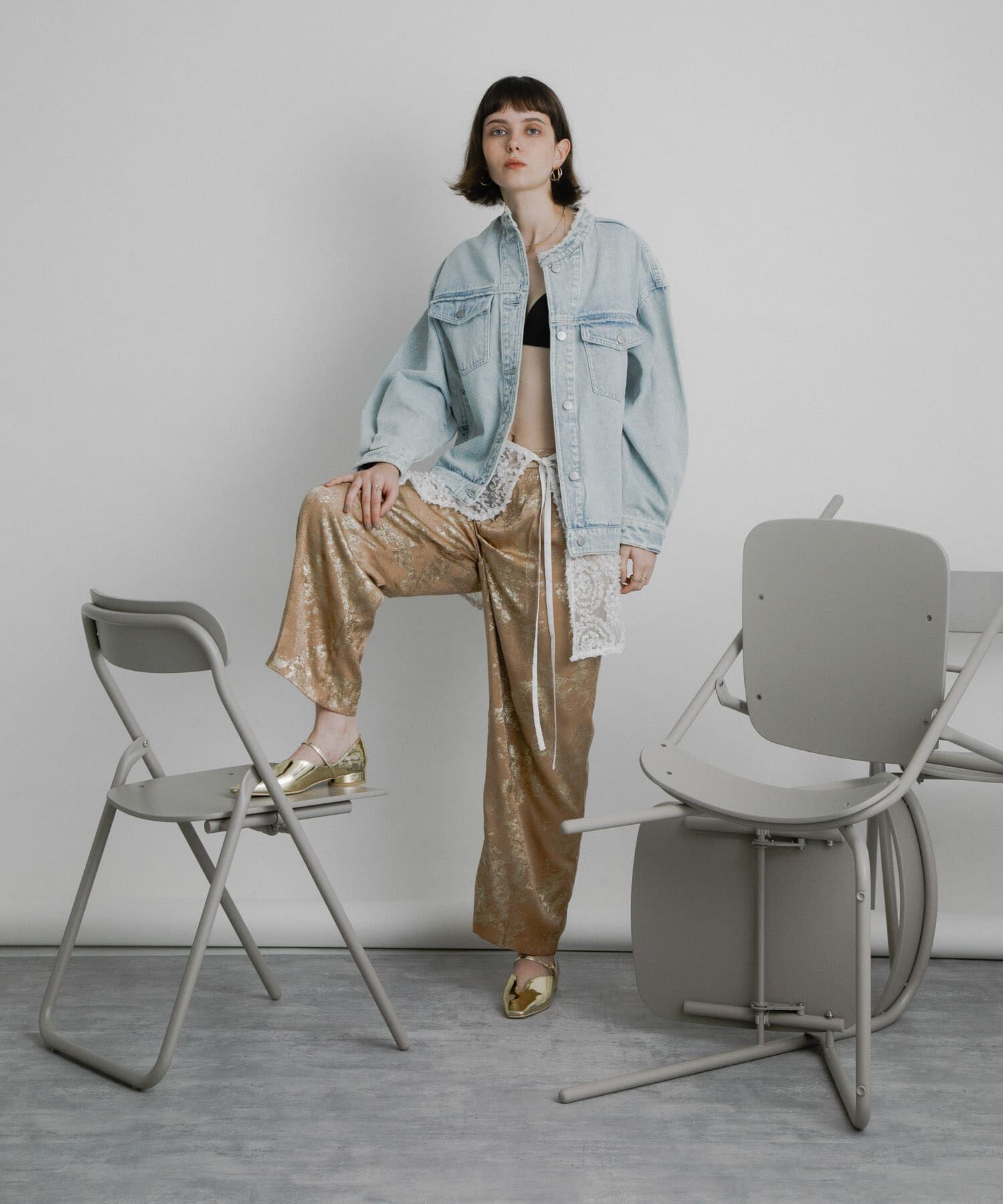 SENSE OF PLACE by URBAN RESEARCH「メタリックポインテッドシューズ」|パンプス|