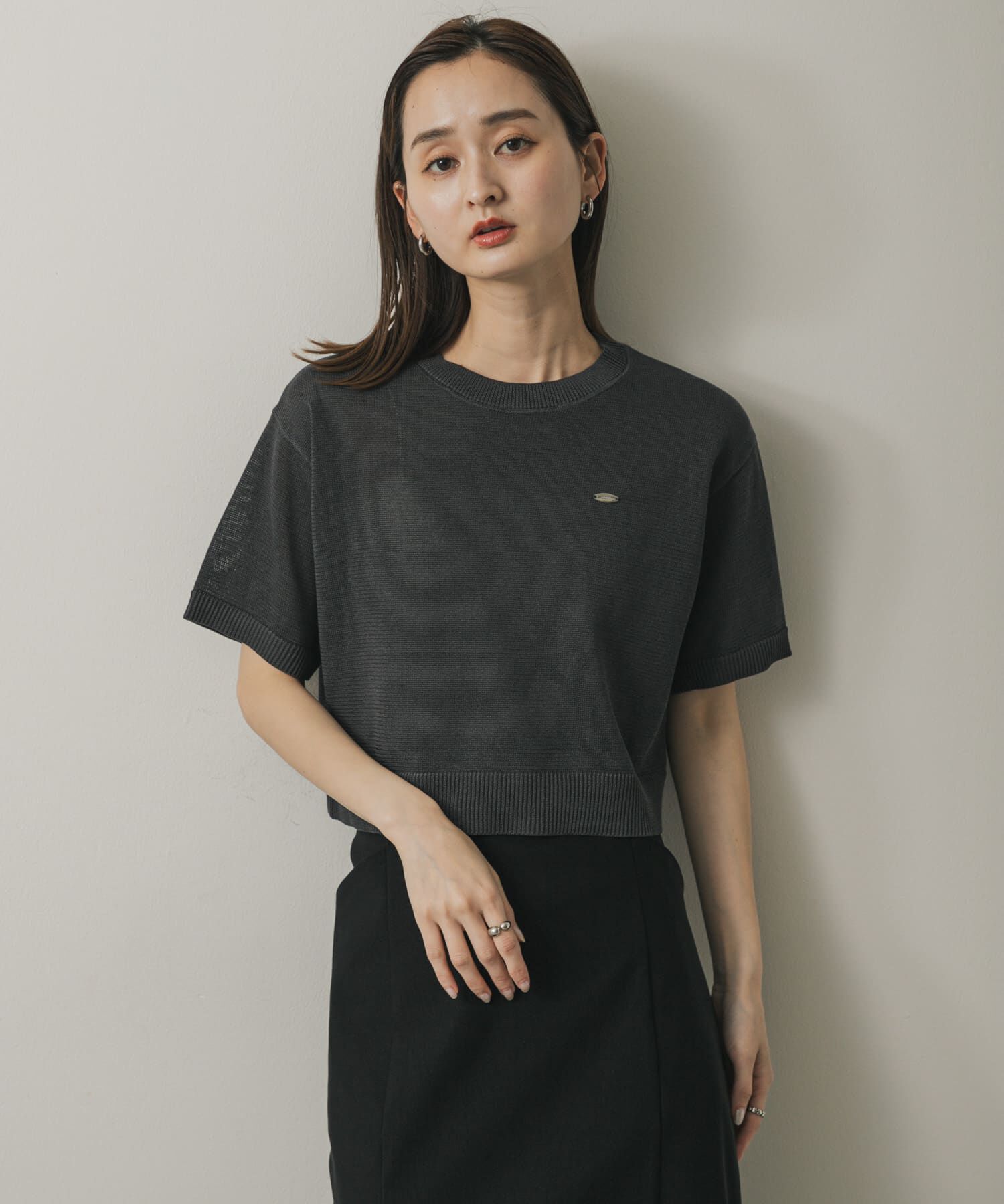 SENSE OF PLACE by URBAN RESEARCH「クルーネッククロップドセーター」|ニット・セーター|