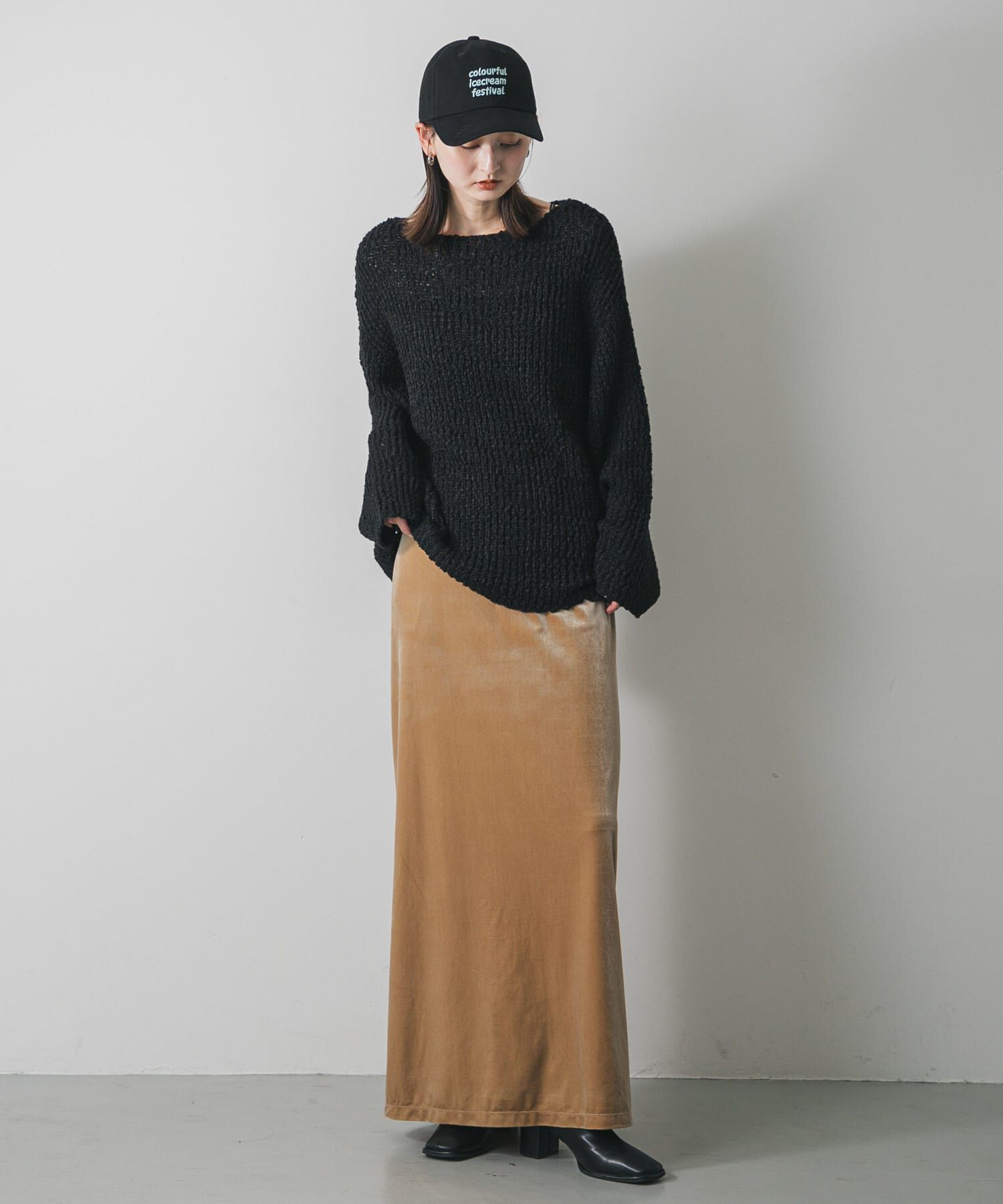 SENSE OF PLACE by URBAN RESEARCH「『TALLサイズ/WEB限定』ベロアナロースカート」|スカート|
