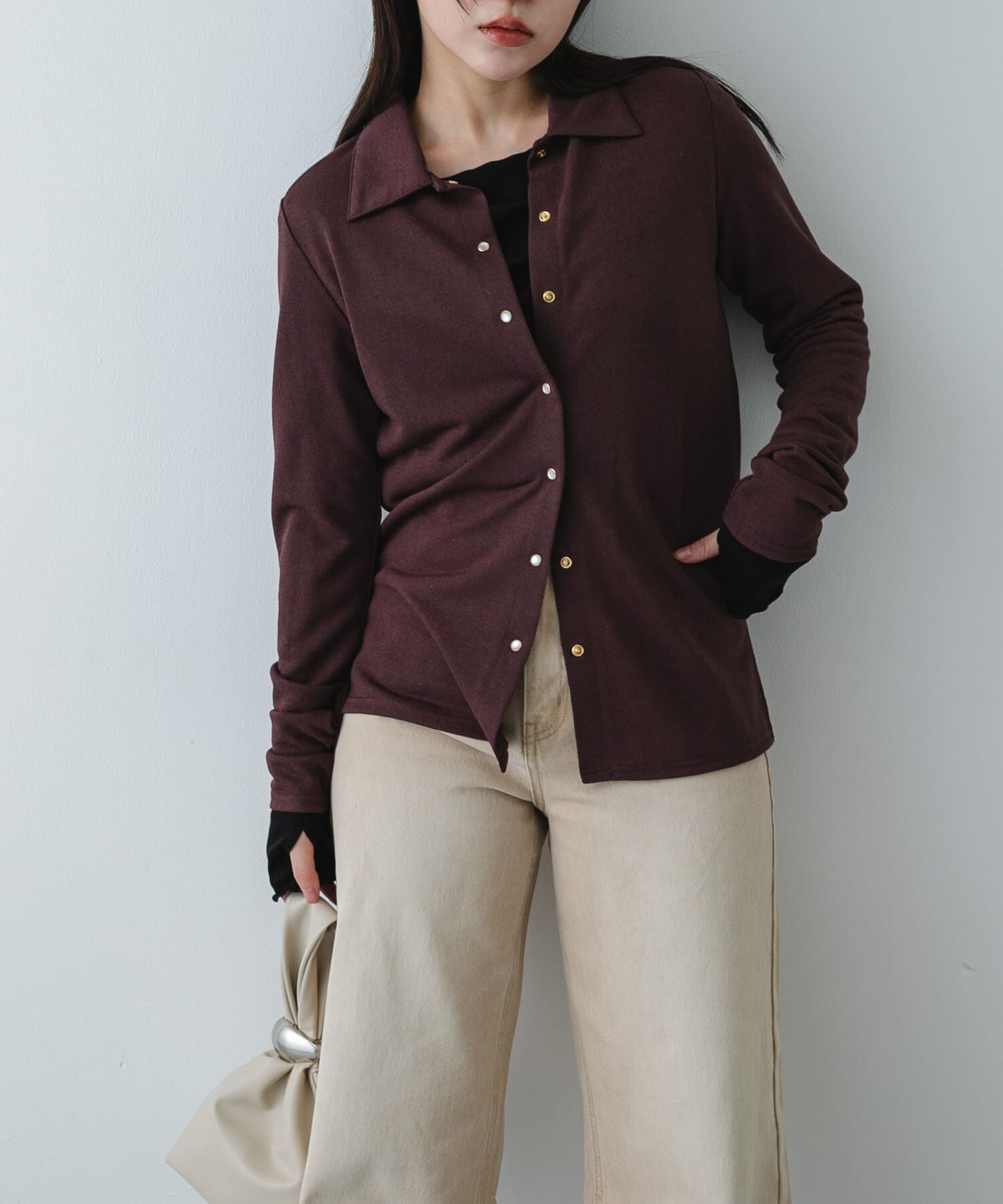 SENSE OF PLACE by URBAN RESEARCH「フロントドットカットシャツ」|シャツ・ブラウス|ブラウン