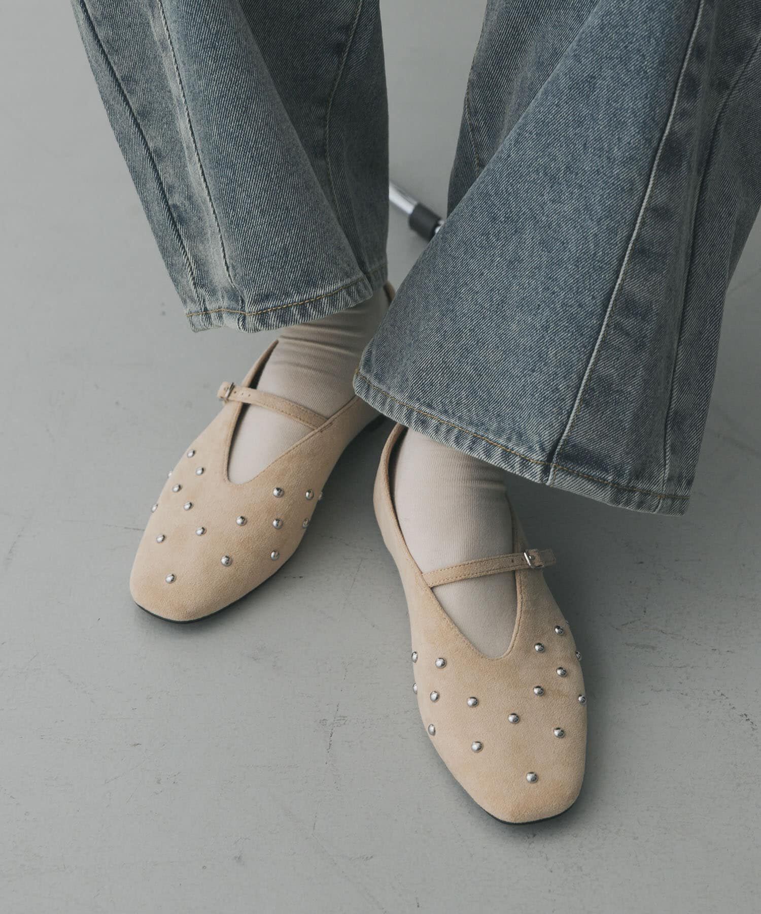 SENSE OF PLACE by URBAN RESEARCH「スタッズフラットシューズ」|パンプス|