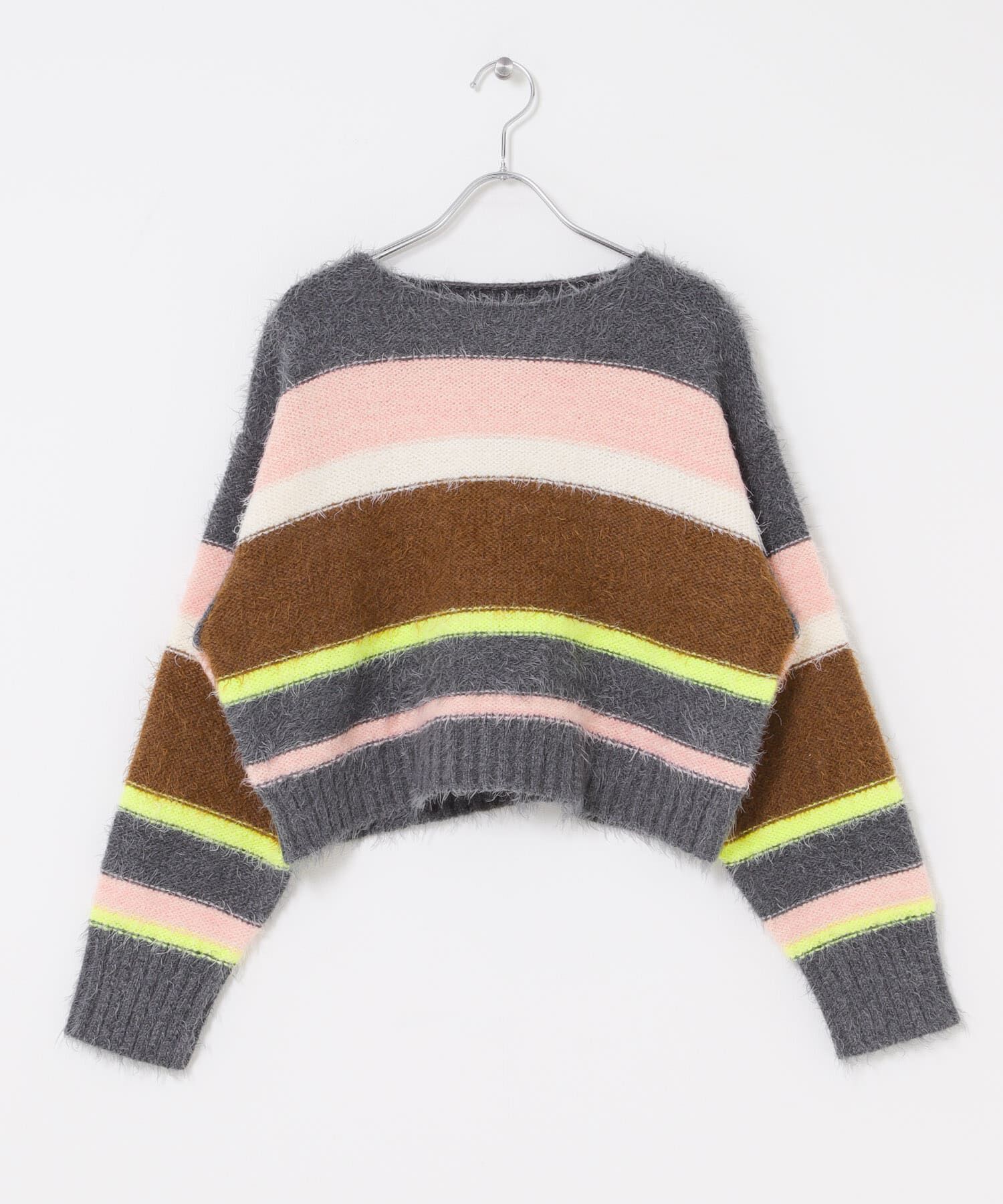 SENSE OF PLACE by URBAN RESEARCH「『洗濯可』シャギーハイショクボーダーニット」|ニット・セーター|