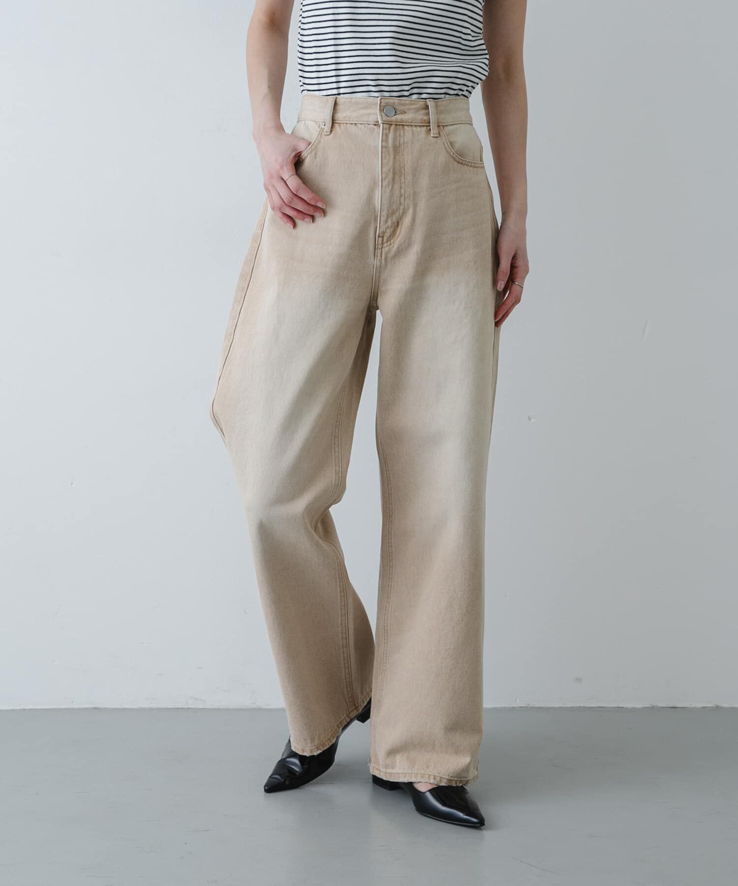 SENSE OF PLACE by URBAN RESEARCH「ストレートレッグデニム」|デニム|ベージュ