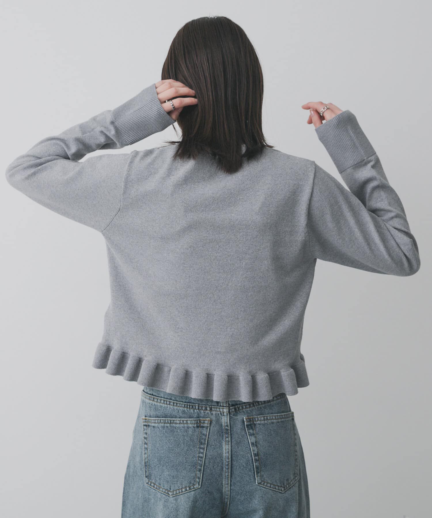 SENSE OF PLACE by URBAN RESEARCH「『洗濯可』フリルトリムニットカーディガン」|ニット・セーター|