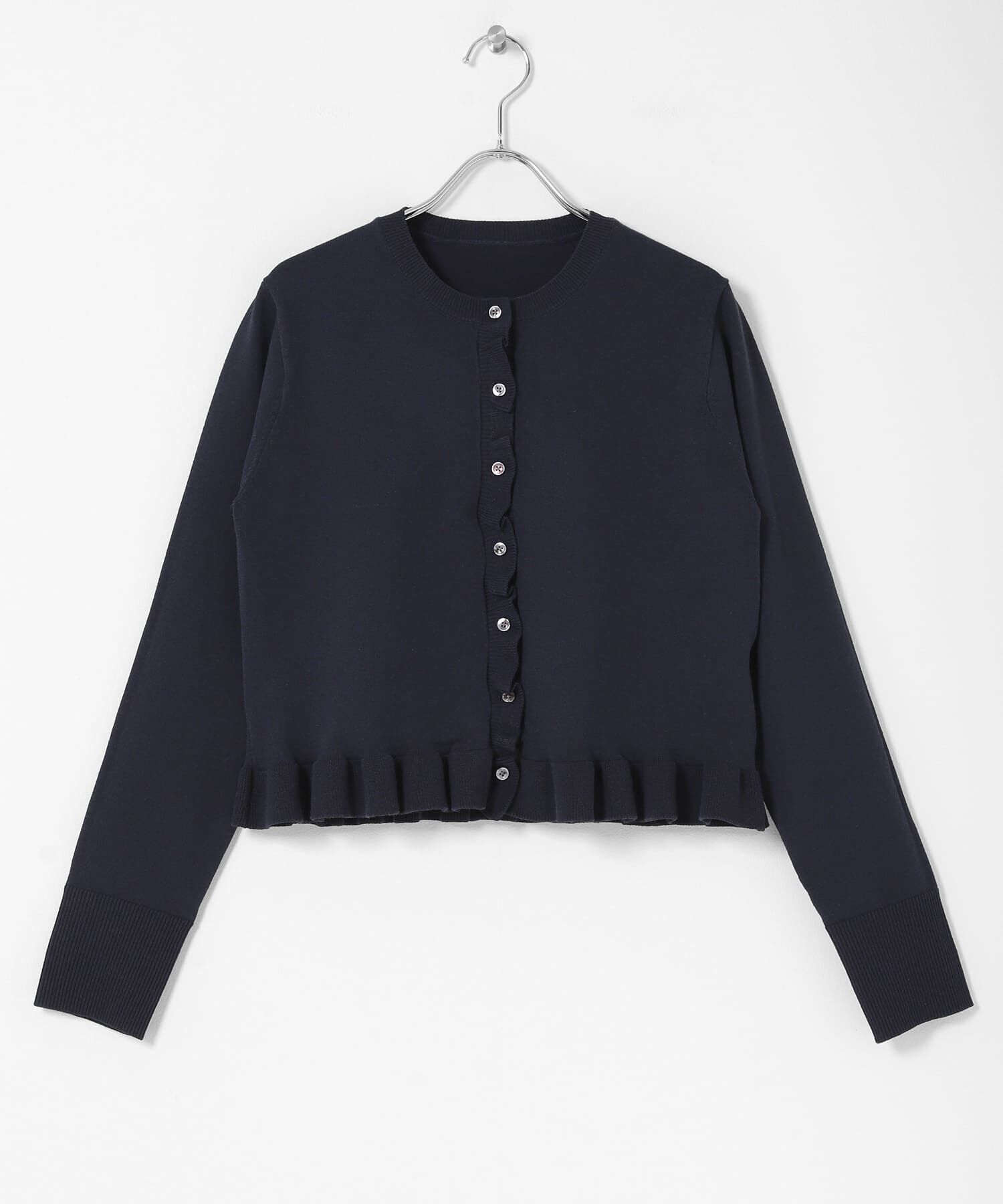 SENSE OF PLACE by URBAN RESEARCH「『洗濯可』フリルトリムニットカーディガン」|ニット・セーター|