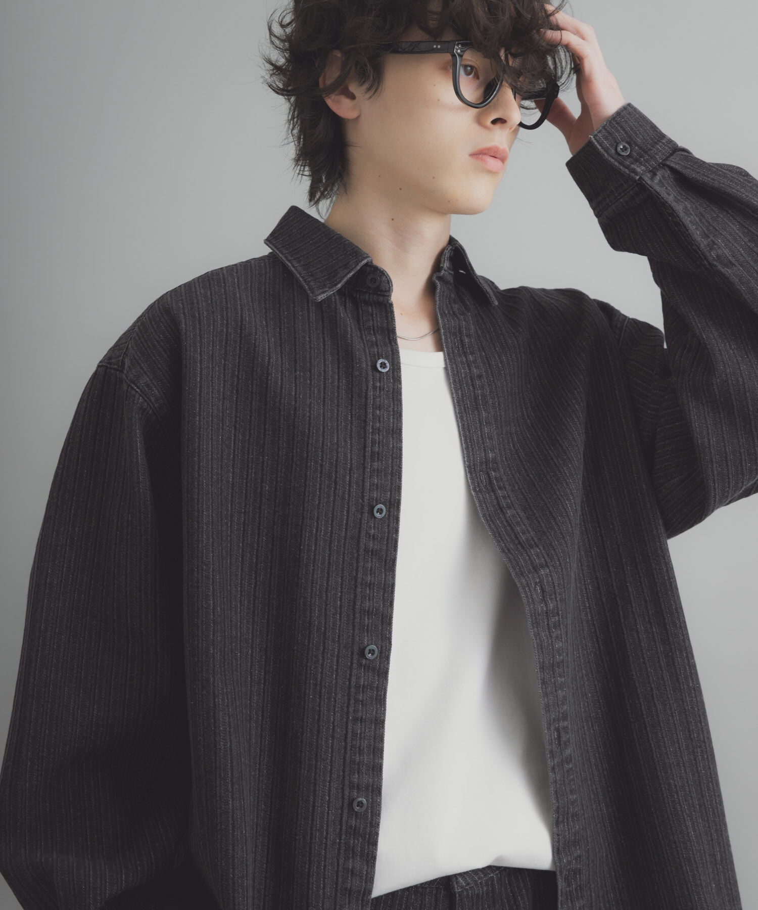 SENSE OF PLACE by URBAN RESEARCH「ジャガードデニムレギュラーカラーシャツ」|シャツ・ブラウス|