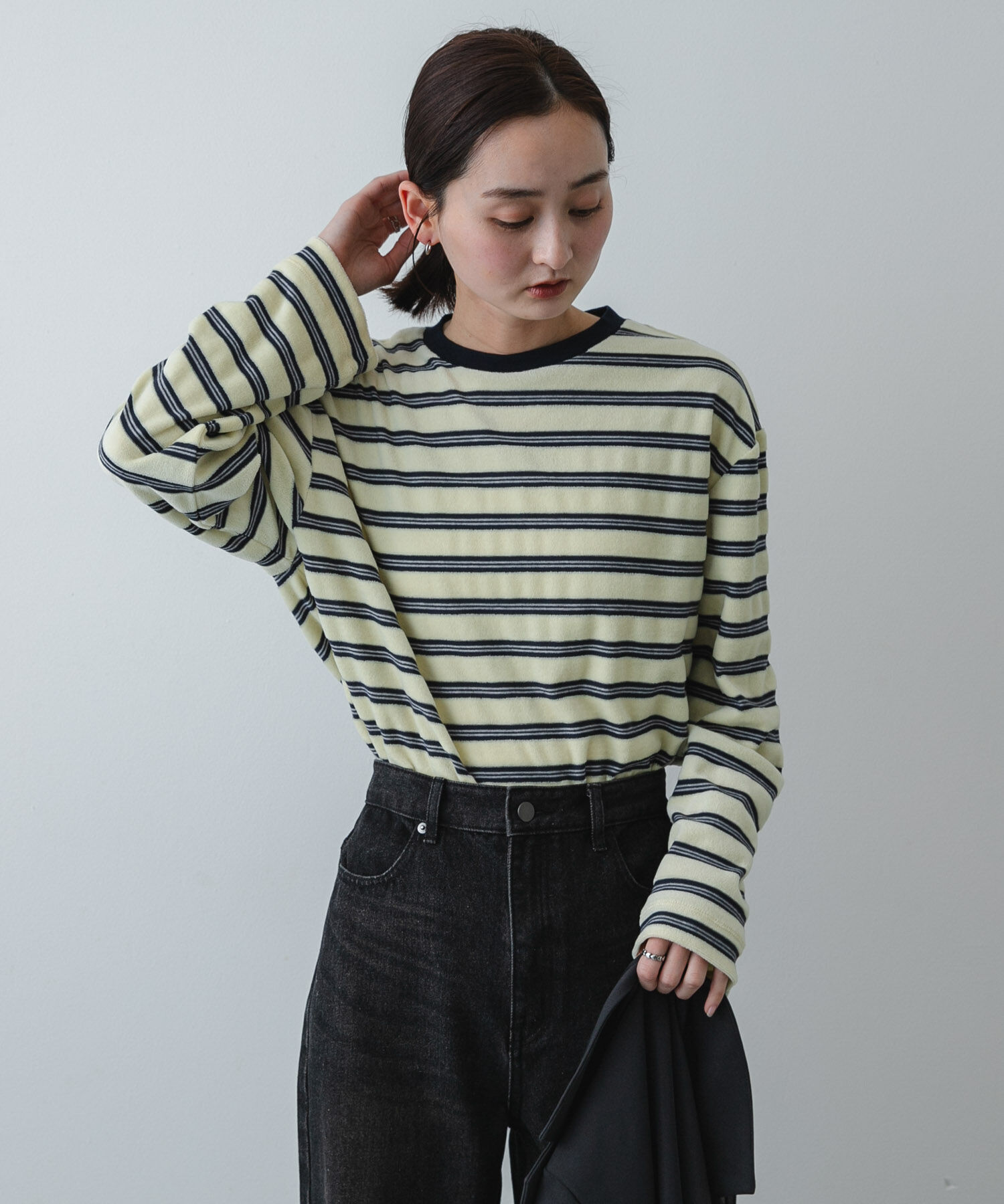 SENSE OF PLACE by URBAN RESEARCH「ベロアボーダーTシャツ」|Tシャツ・カットソー|