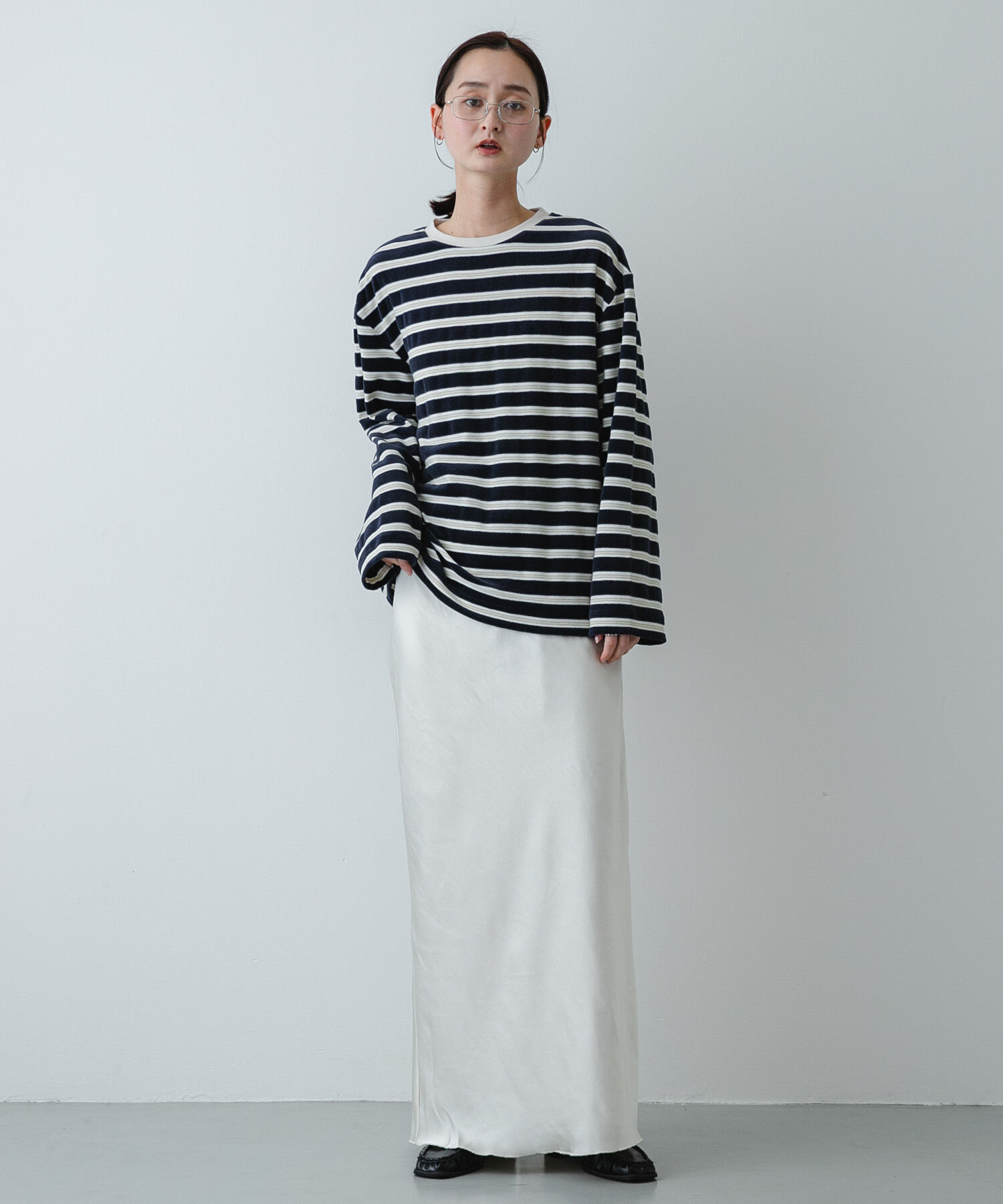 SENSE OF PLACE by URBAN RESEARCH「ベロアボーダーTシャツ」|Tシャツ・カットソー|