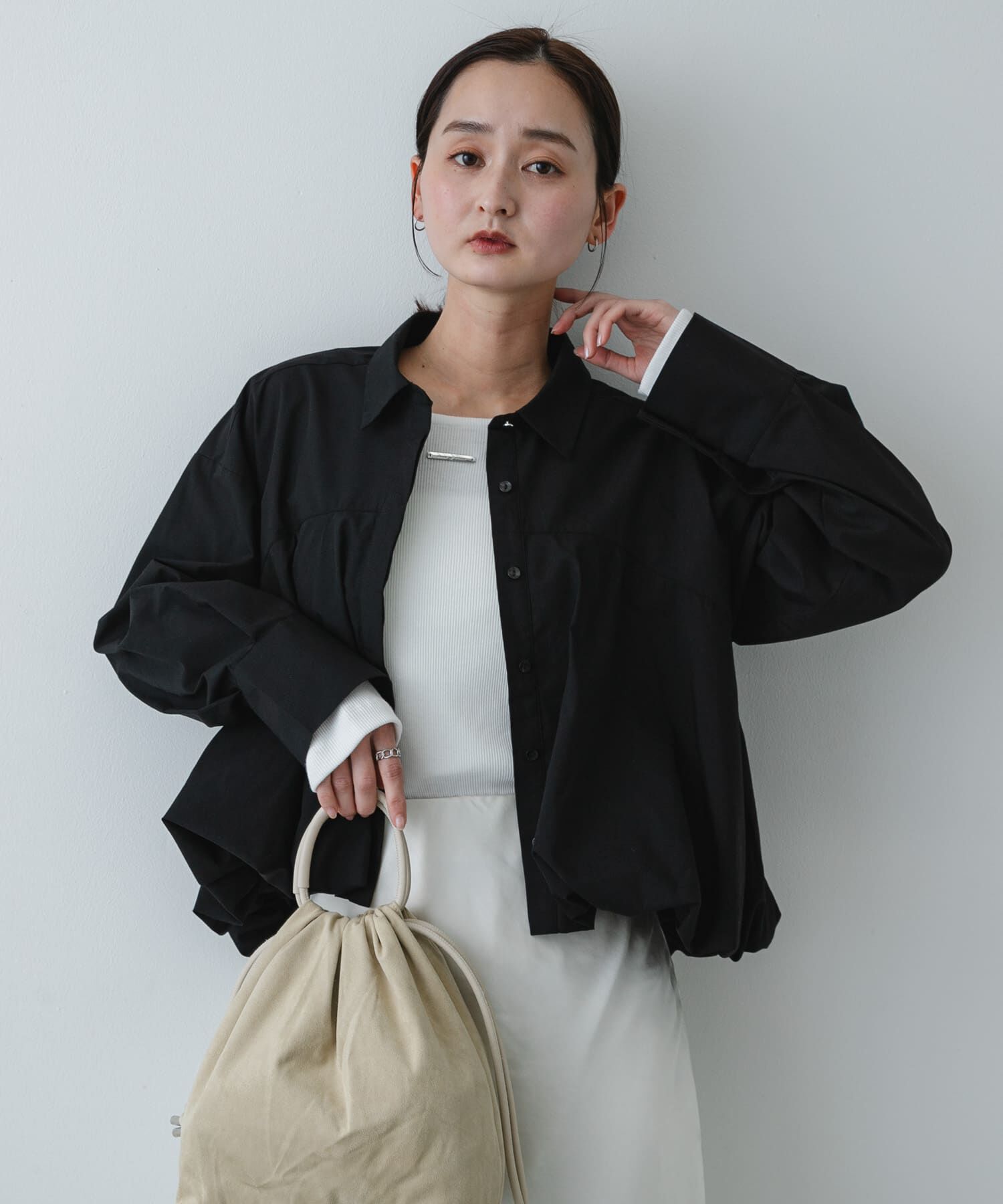 SENSE OF PLACE by URBAN RESEARCH「『イージーケア』シルバーボタンバルーンシャツ」|シャツ・ブラウス|