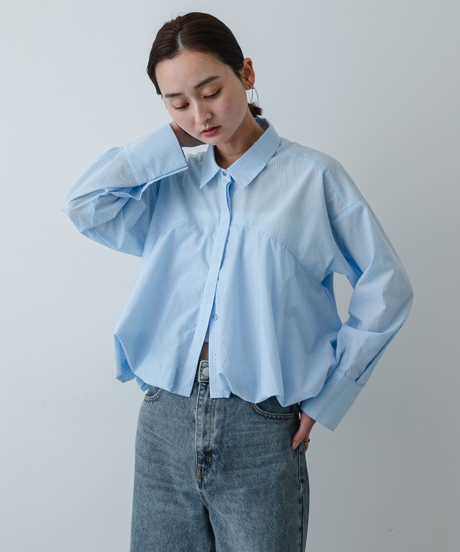 SENSE OF PLACE by URBAN RESEARCH「『イージーケア』シルバーボタンバルーンシャツ」|シャツ・ブラウス|