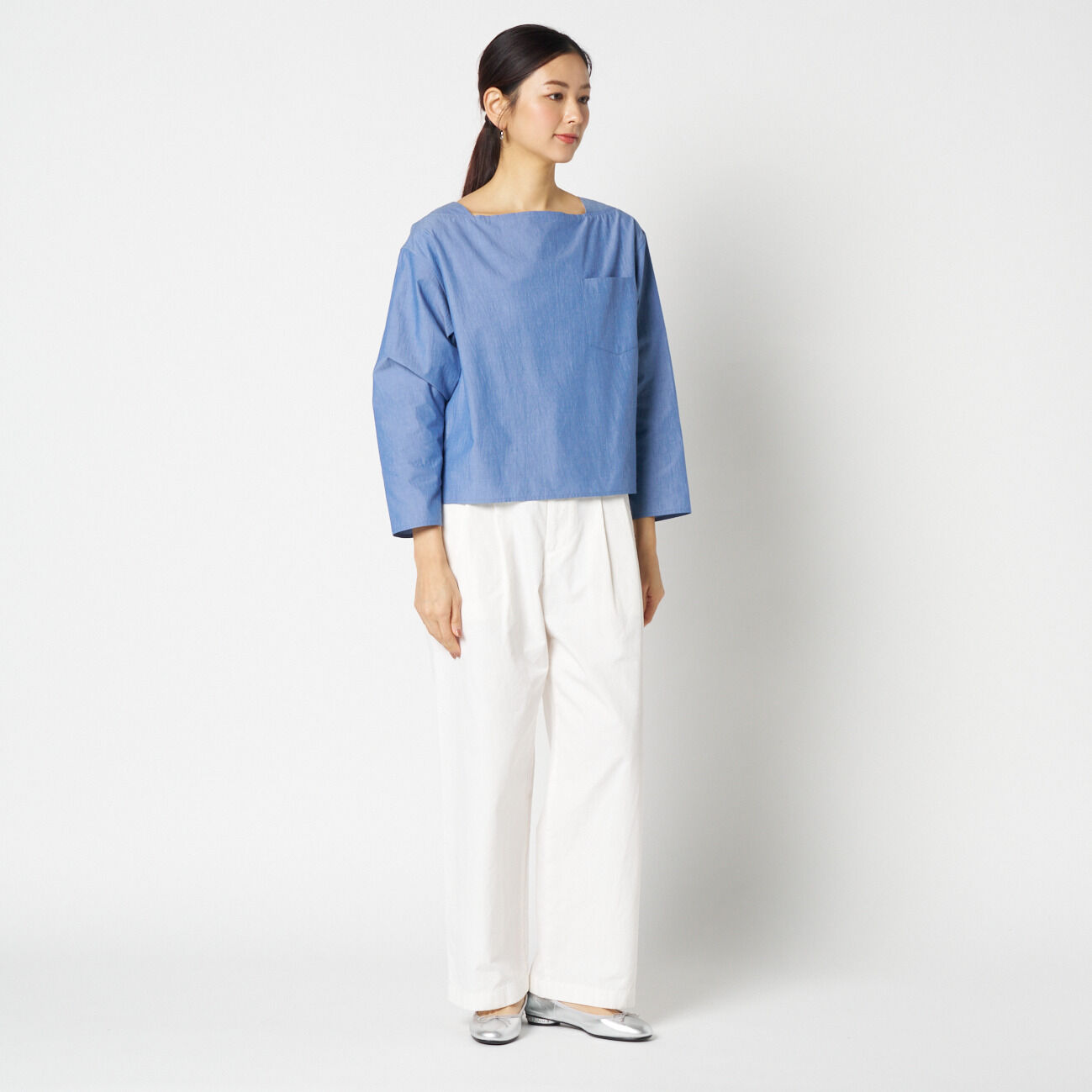HELIOPOLE「HELIOPOLE SQUARE NECK PULLOVER」|シャツ・ブラウス|