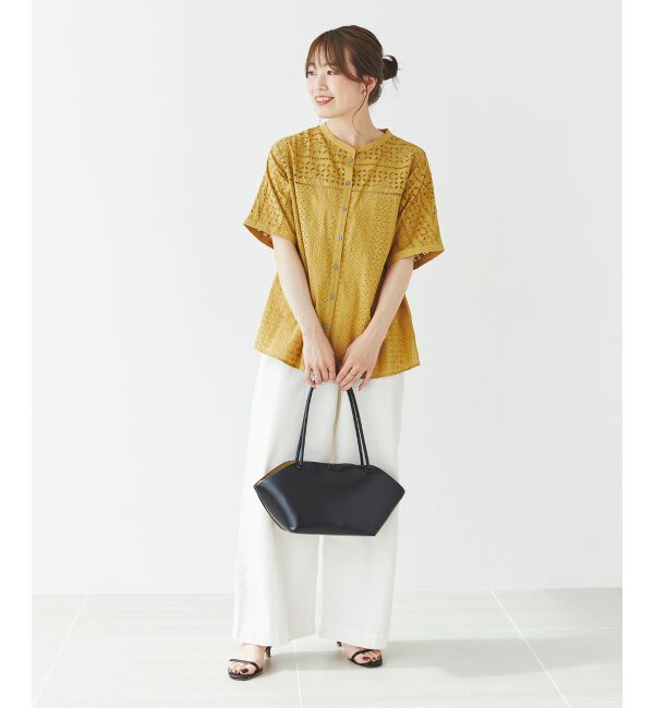 le.coeur blanc「《手洗い可能》カットワークレースドルマンブラウス」|シャツ・ブラウス|