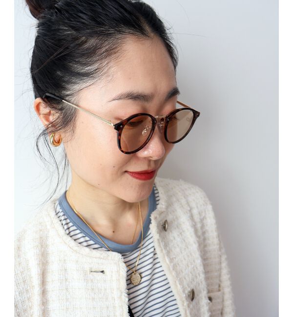  「メタルパーツ調光サングラス」|サングラス|ブラウン