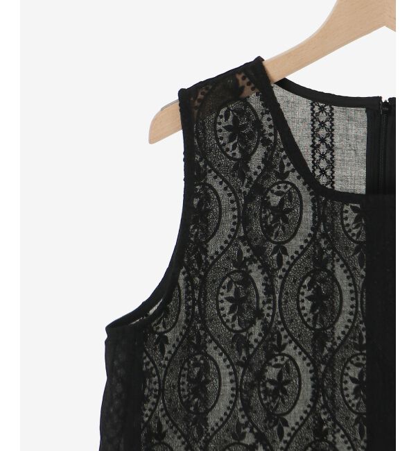  「vaneumレーススクエアネックトップス」|シャツ・ブラウス|