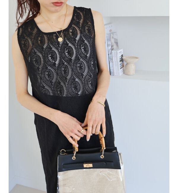  「vaneumレーススクエアネックトップス」|シャツ・ブラウス|