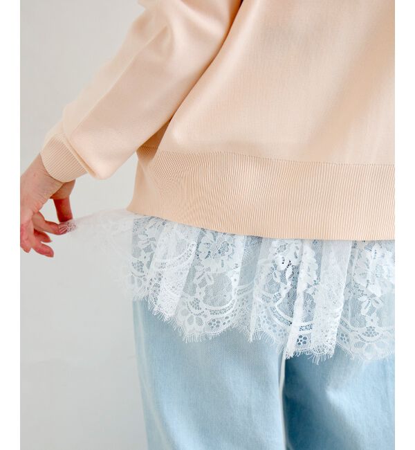  「《WEB限定アイテム》レースレイヤードスカート（付け裾)」|その他|オフ