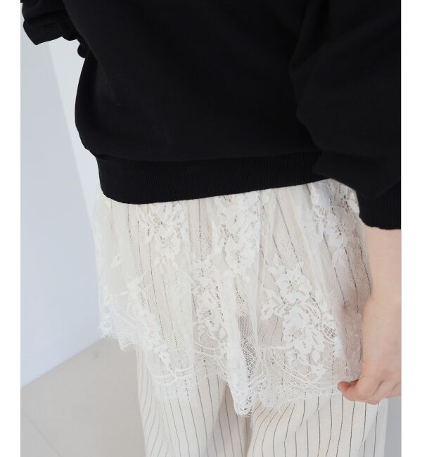 「《WEB限定アイテム》レースレイヤードスカート（付け裾)」|その他|