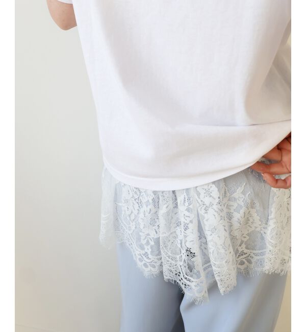  「《WEB限定アイテム》レースレイヤードスカート（付け裾)」|その他|