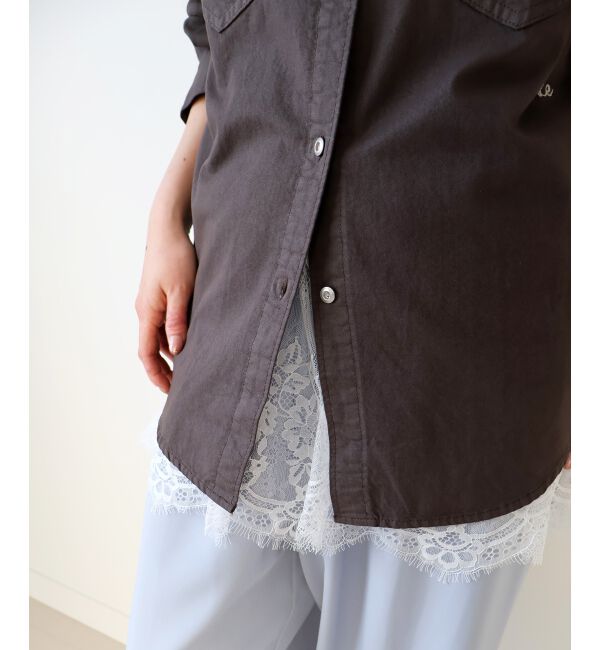  「《WEB限定アイテム》レースレイヤードスカート（付け裾)」|その他|