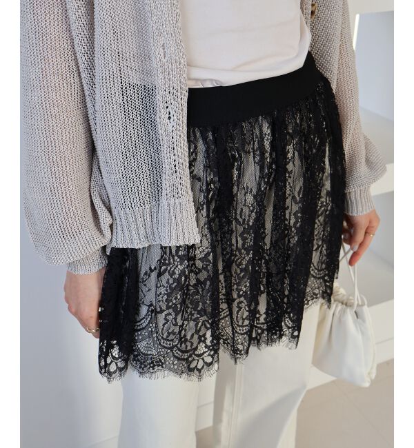  「《WEB限定アイテム》レースレイヤードスカート（付け裾)」|その他|