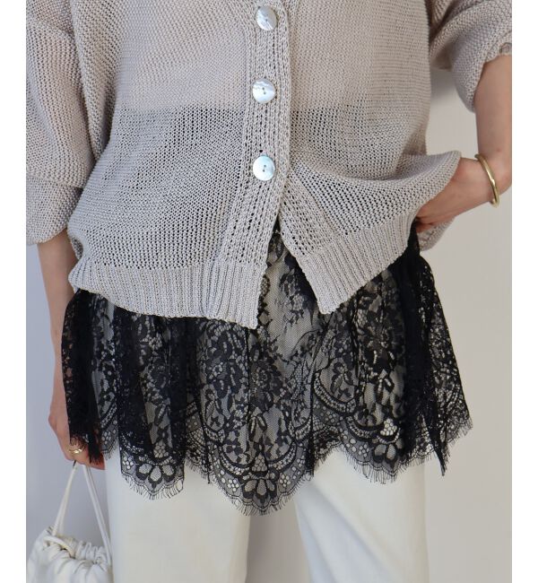  「《WEB限定アイテム》レースレイヤードスカート（付け裾)」|その他|