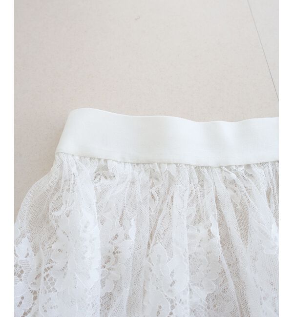  「《WEB限定アイテム》レースレイヤードスカート（付け裾)」|その他|