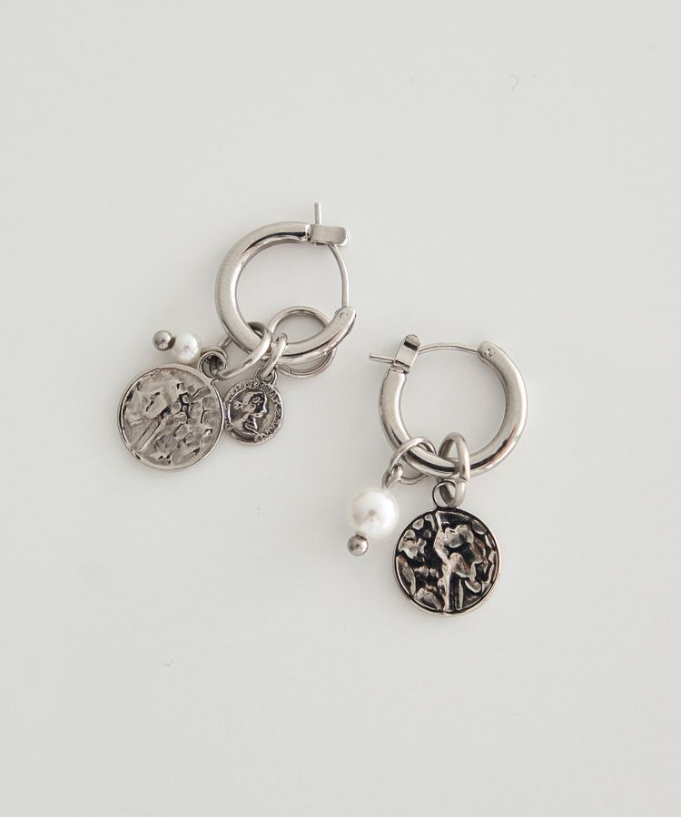 earth music&ecology「【ステンレス】コインフープピアス」|ピアス|