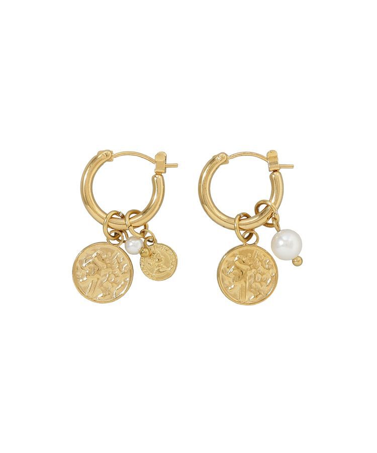 earth music&ecology「【ステンレス】コインフープピアス」|ピアス|