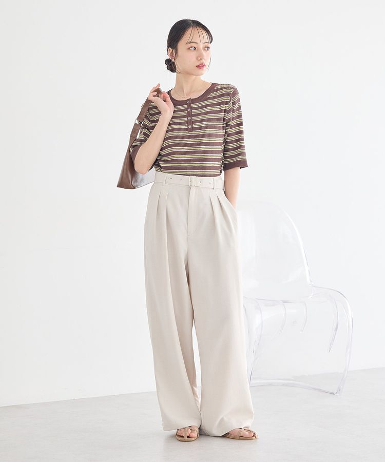 earth music&ecology「アソートツータックベルトパンツ」|その他|