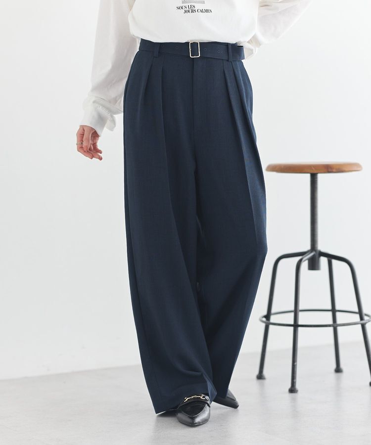 earth music&ecology「アソートツータックベルトパンツ」|その他|