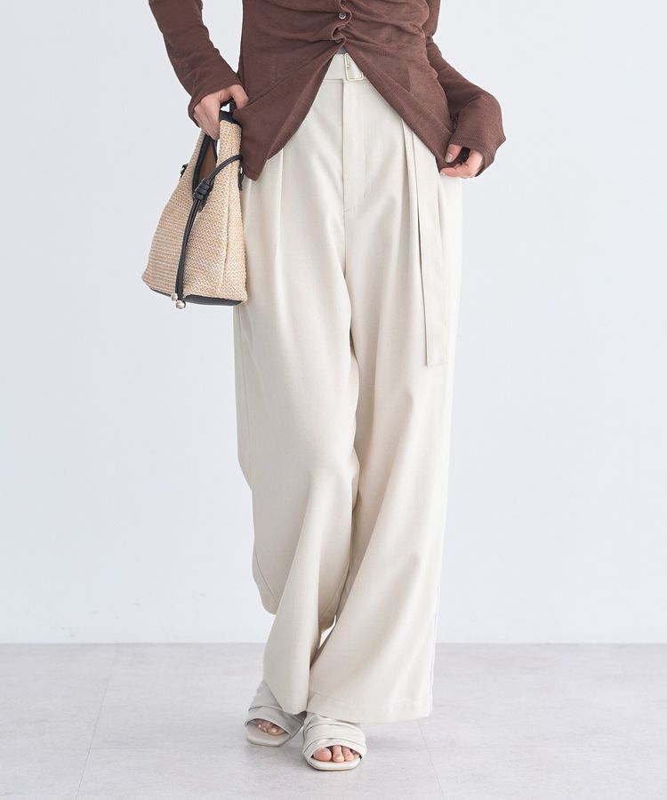 earth music&ecology「アソートツータックベルトパンツ」|その他|