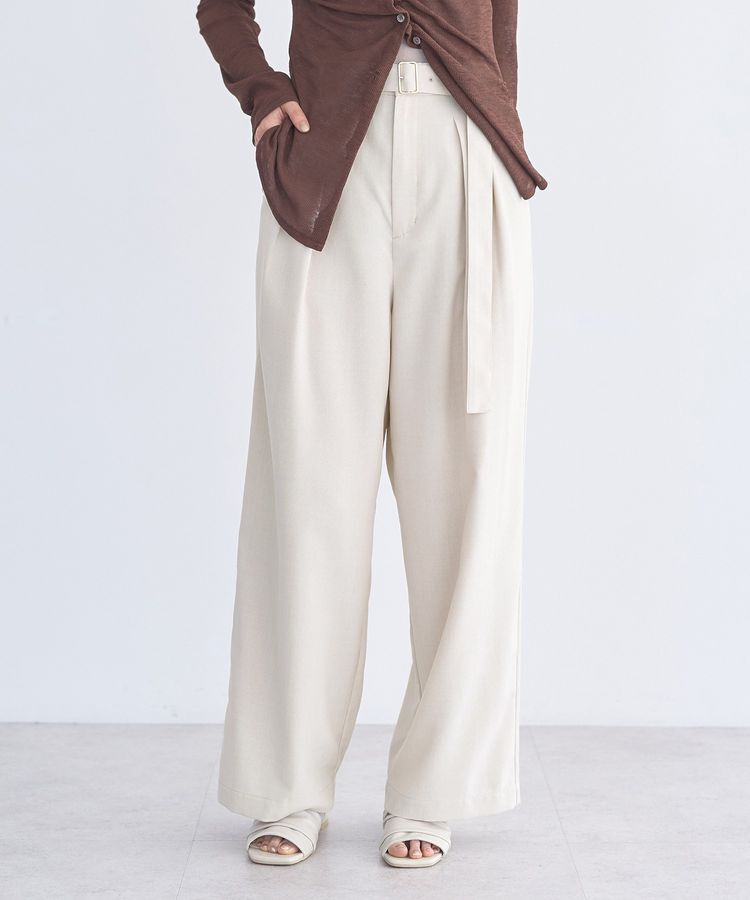 earth music&ecology「アソートツータックベルトパンツ」|その他|