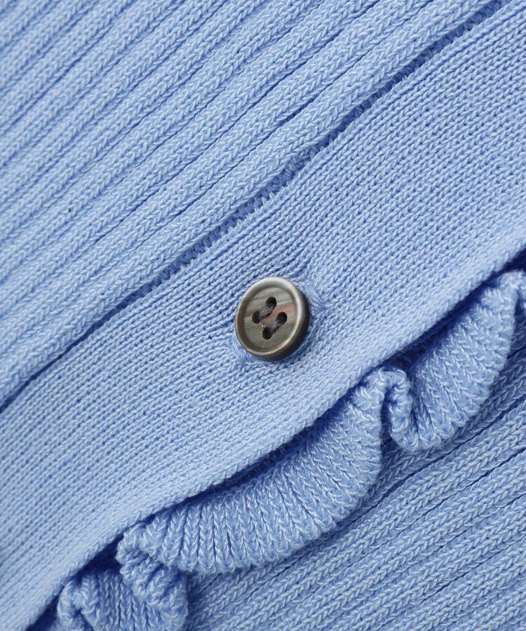 earth music&ecology「ミニフリルポロカーディガン」|カーディガン|