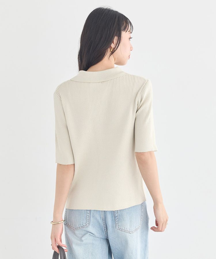 earth music&ecology「ミニフリルポロカーディガン」|カーディガン|