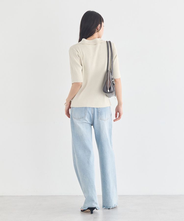 earth music&ecology「ミニフリルポロカーディガン」|カーディガン|