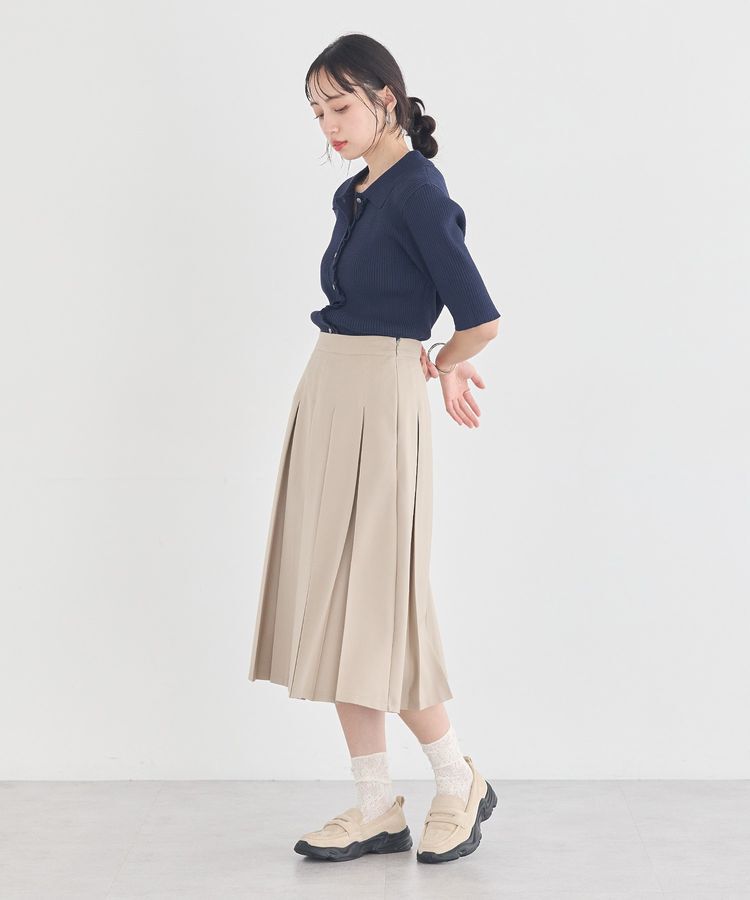 earth music&ecology「ミニフリルポロカーディガン」|カーディガン|