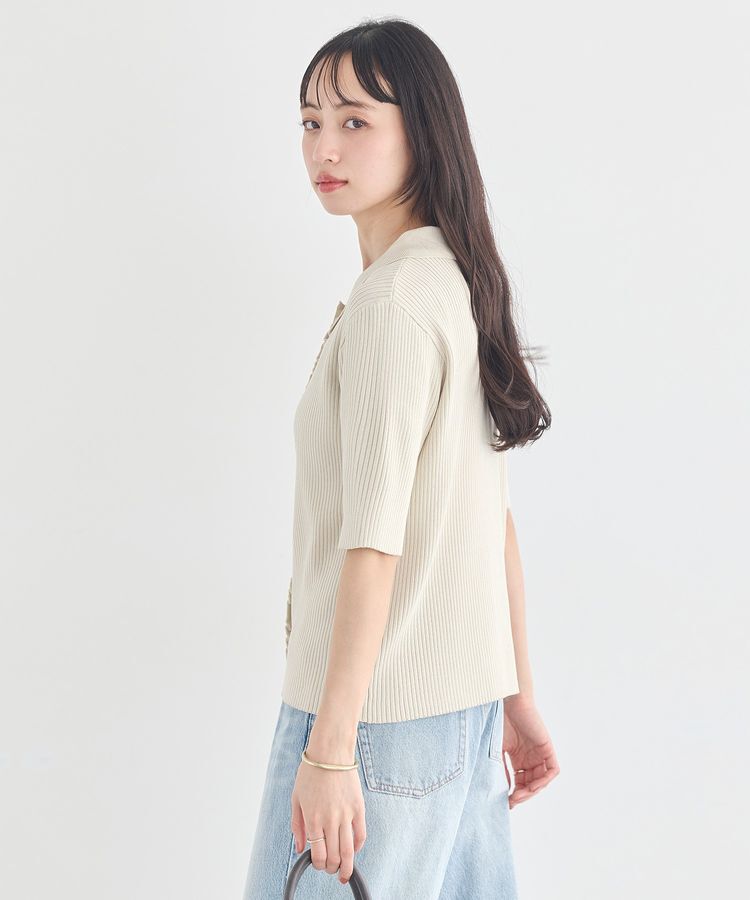 earth music&ecology「ミニフリルポロカーディガン」|カーディガン|